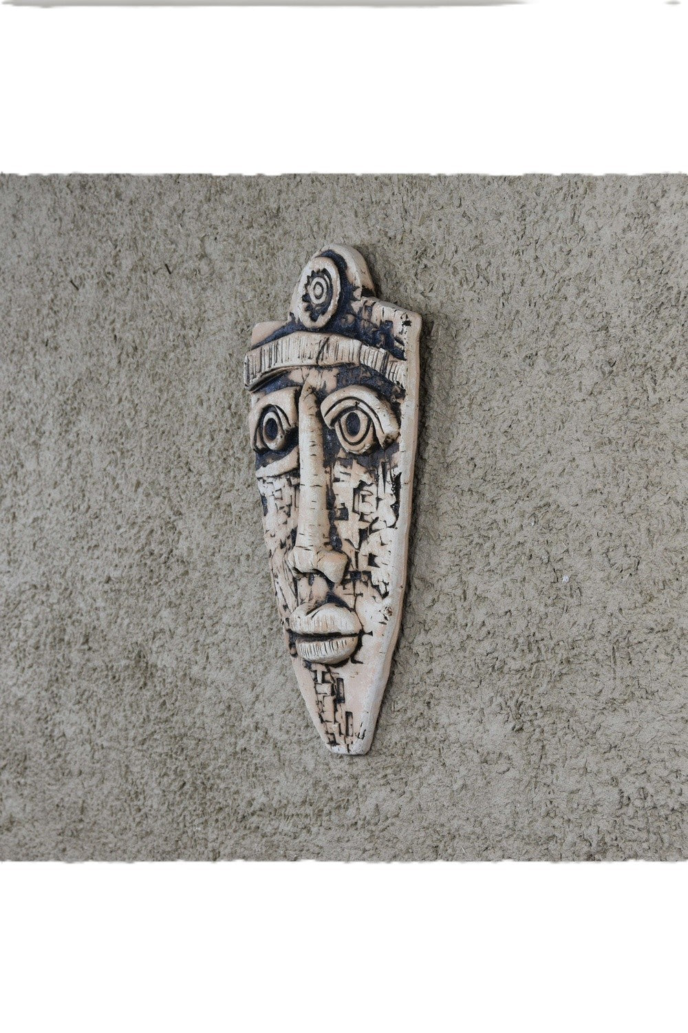 Dekoratif Etnik Seramik Yüz Maskesi Figür D- 30x55cm - 2