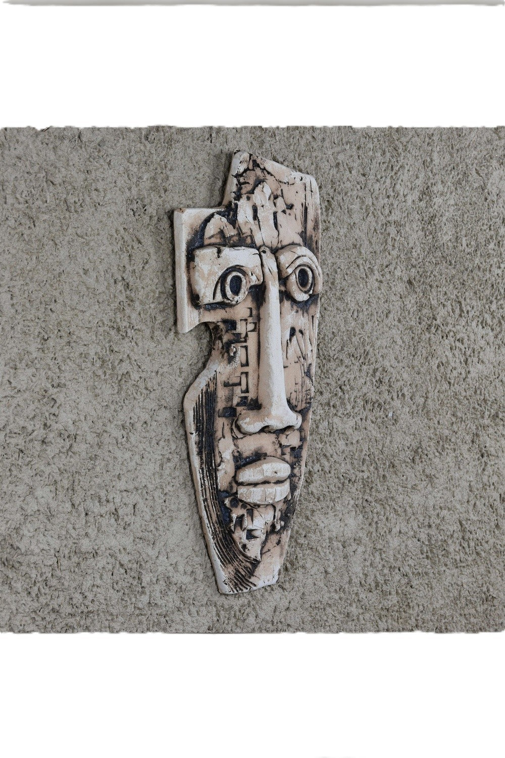 Dekoratif Etnik Seramik Yüz Maskesi Figür B- 30x55cm - 3