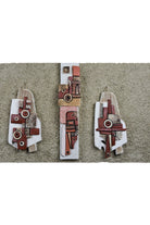 3'lü Bohem Seramik Duvar Dekoru Seti - 7