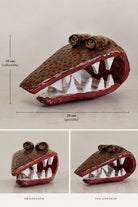 Leopar Desenli Timsah Tealight Mum Tutucu Seramik - 4