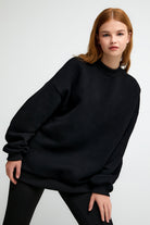 Nakışlı Oversize Sweatshirt, Unisex - 0