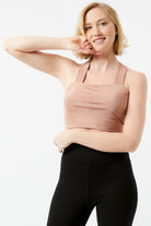 Arya Sırt Detaylı Crop Top, Camel - Bağlamalı - 0