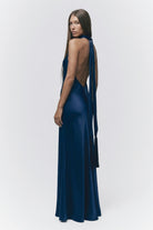 Limited Edition Last Sapphire – Mavi Uzun Saten Elbise - 1