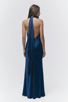 Limited Edition Last Sapphire – Mavi Uzun Saten Elbise - 2