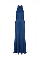 Limited Edition Last Sapphire – Mavi Uzun Saten Elbise - 5