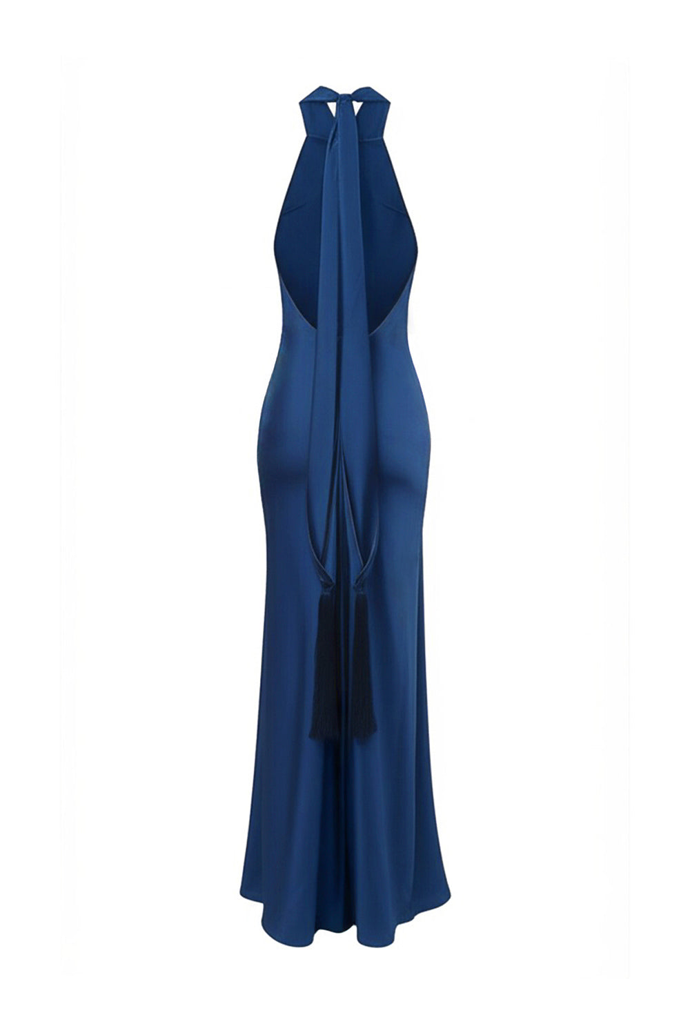 Limited Edition Last Sapphire – Mavi Uzun Saten Elbise - 6
