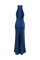 Limited Edition Last Sapphire – Mavi Uzun Saten Elbise - 6