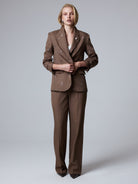 Leona Blazer Ceket – Kahverengi̇ - 0