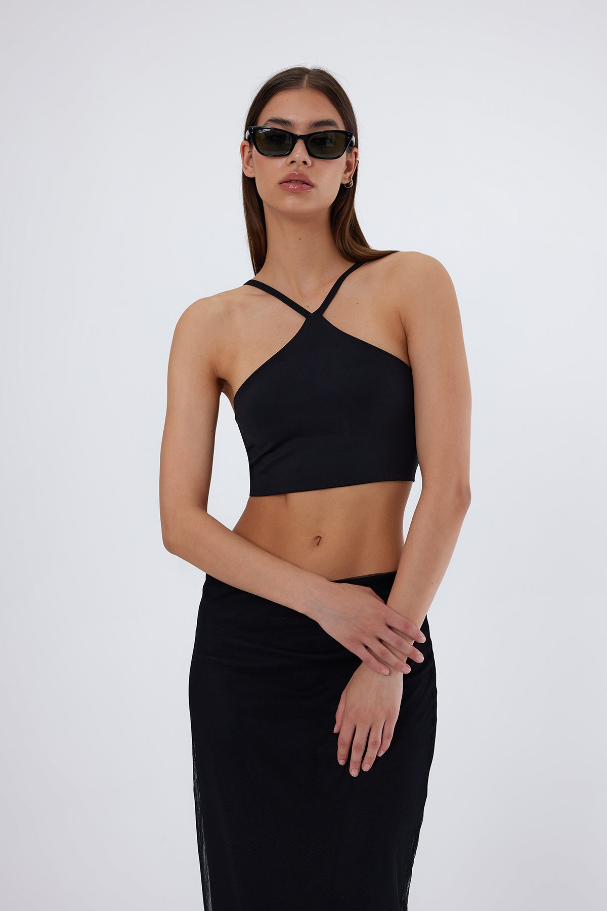 Zoe Sırt Detaylı Crop Top – Si̇yah - 3