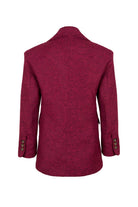 Yün Karışımlı Kruvaze Blazer Ceket, Bordo - 1
