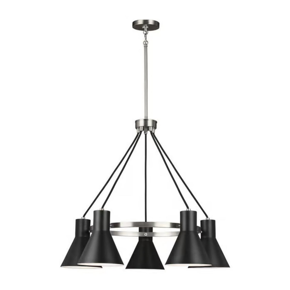 Towner Modern Lüks Konik Metal Şapkalı Çember Salon Avizesi - 2