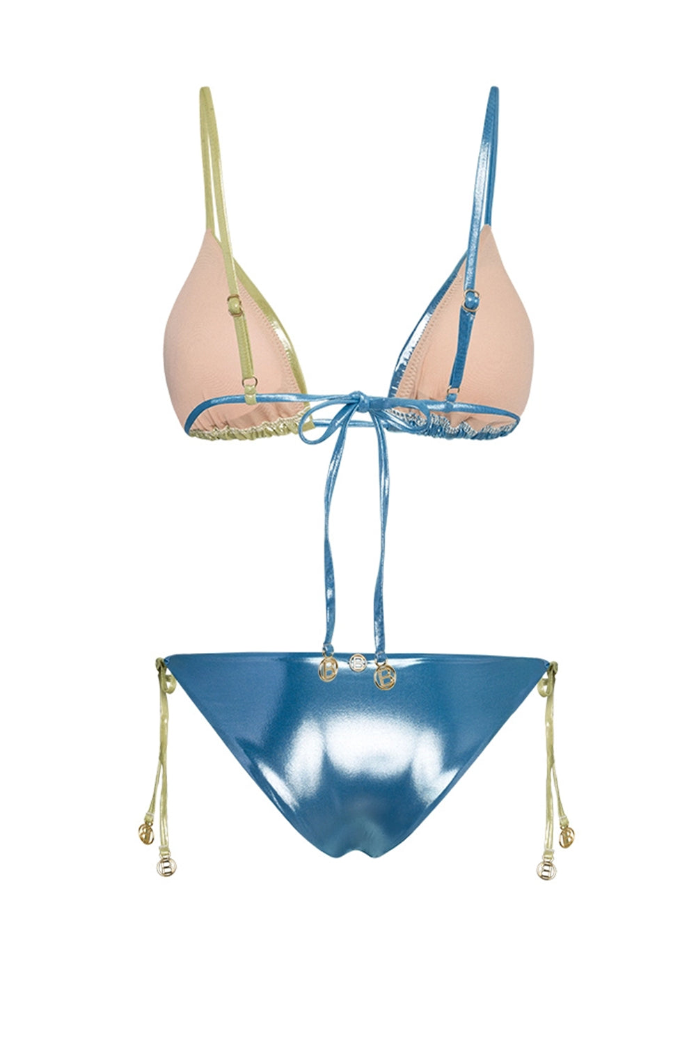 Amargosa Shiny Yellow And Blue Bikini Takımı - 14