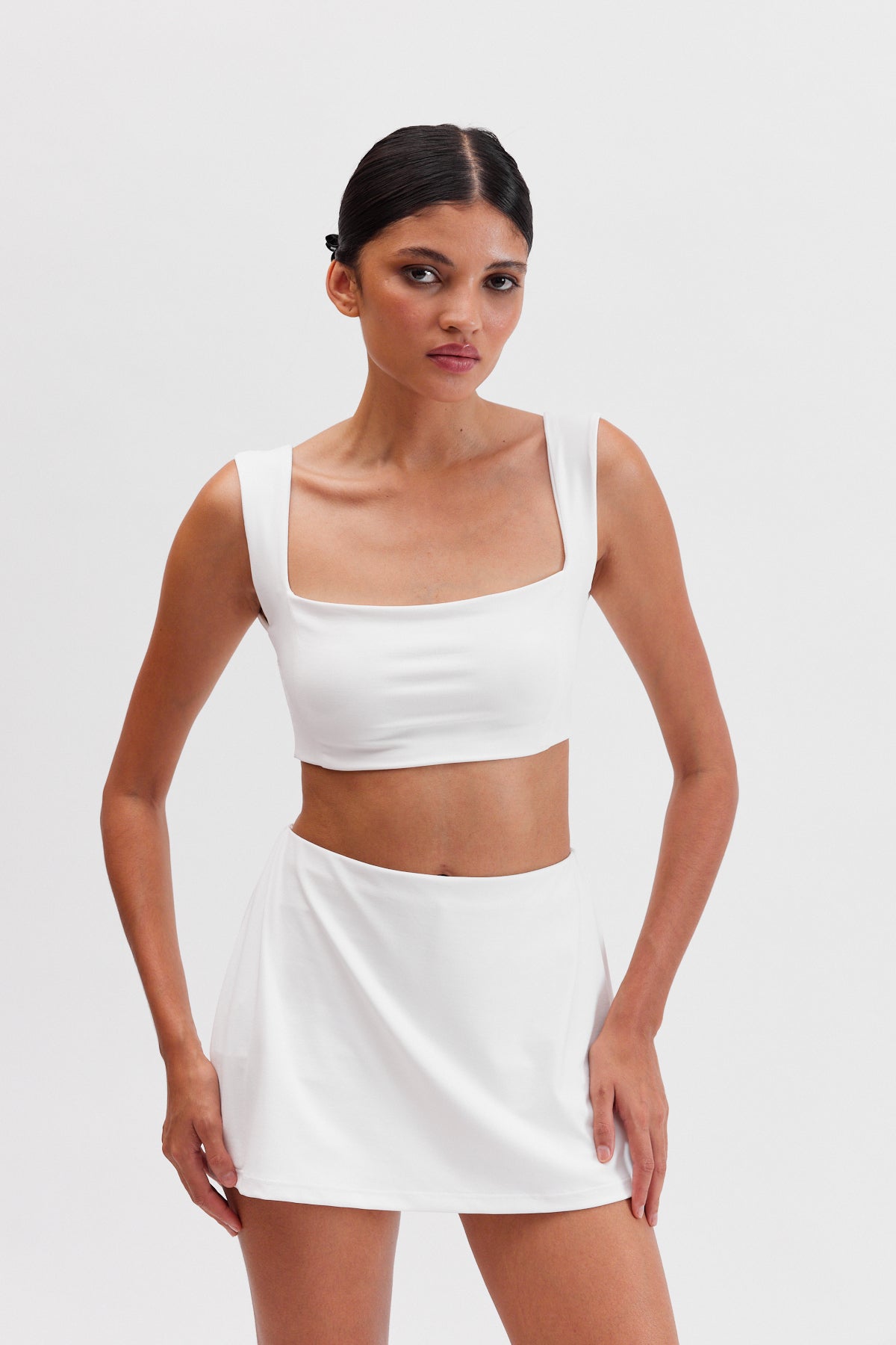 Viva Crop Top, Beyaz - 1