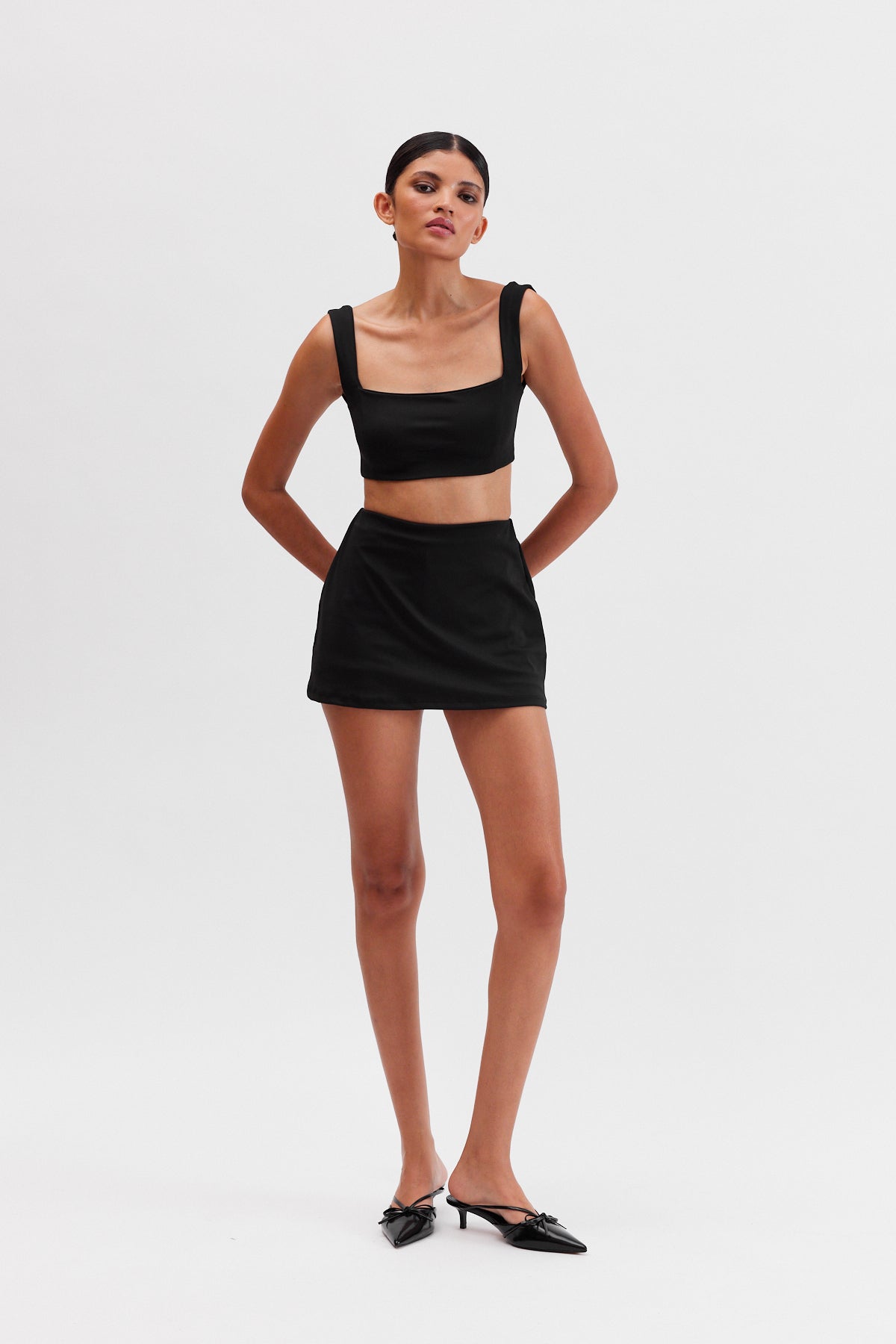 Viva Crop Top, Siyah - 4