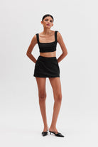 Viva Crop Top, Siyah - 4