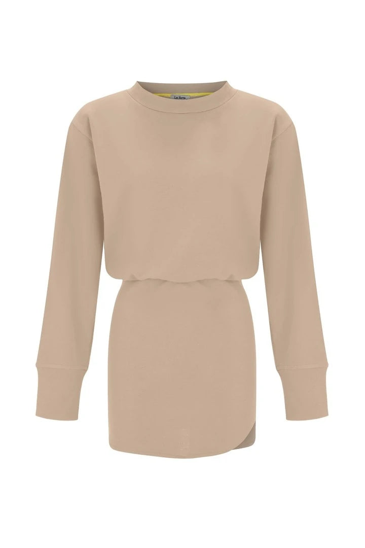 Vatkalı Sweat Mini Elbise - 3
