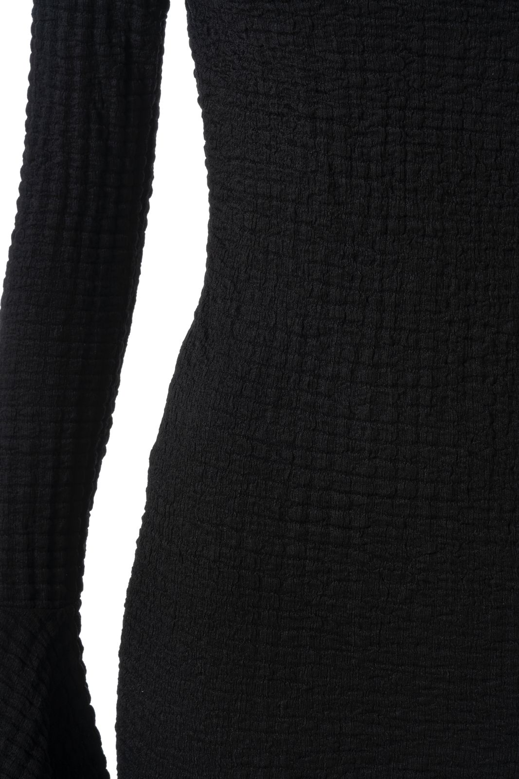 Fleur Sırtı Açık Gofreli Mini Elbise - 8