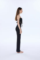 Celeste Dantel Asimetrik Pantolon, Siyah - 4