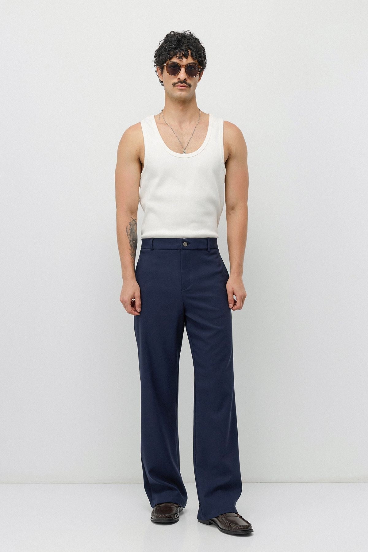 Yüksek Bel Flare Fit Pantolon - 0