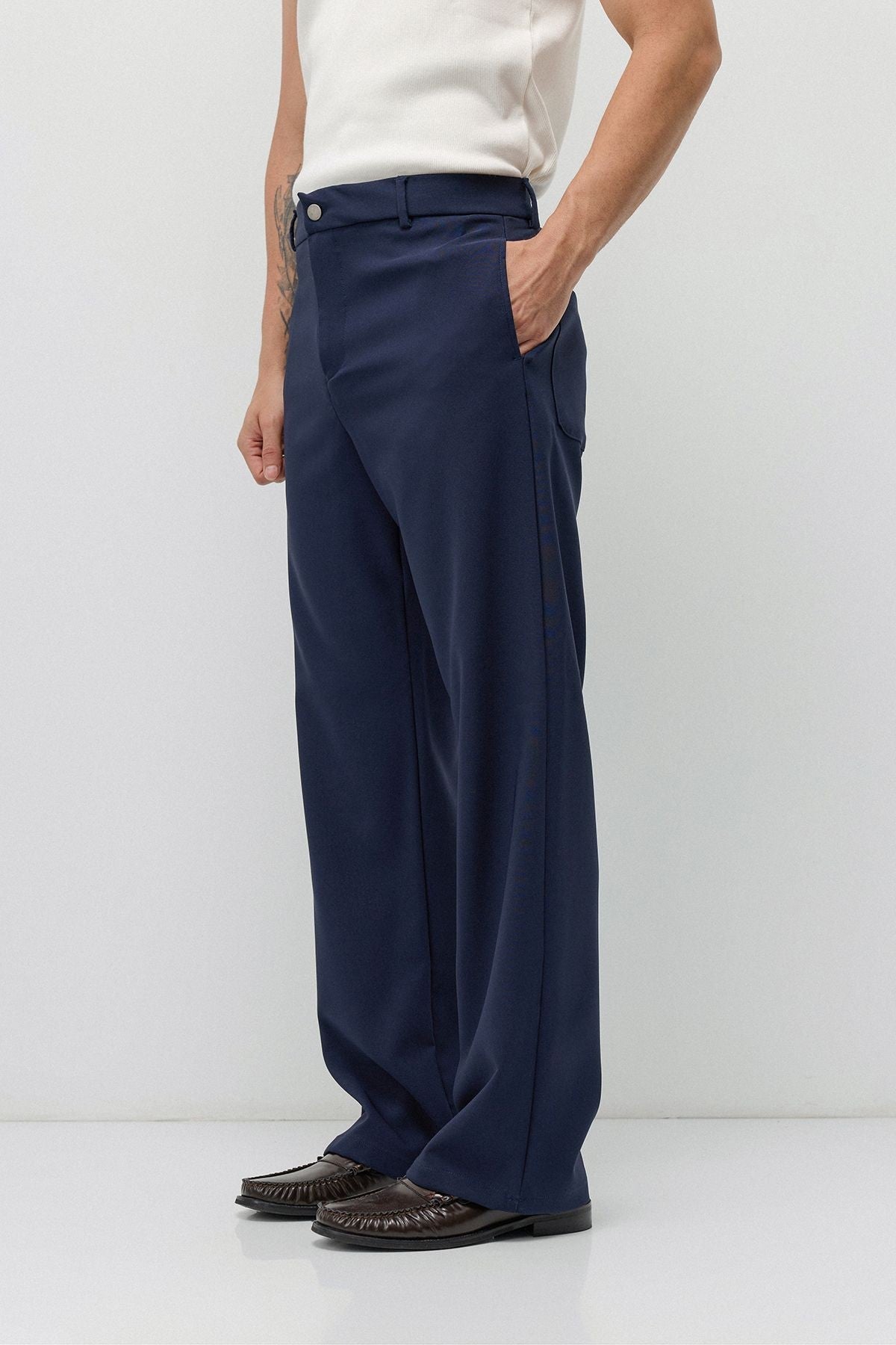 Yüksek Bel Flare Fit Pantolon - 3