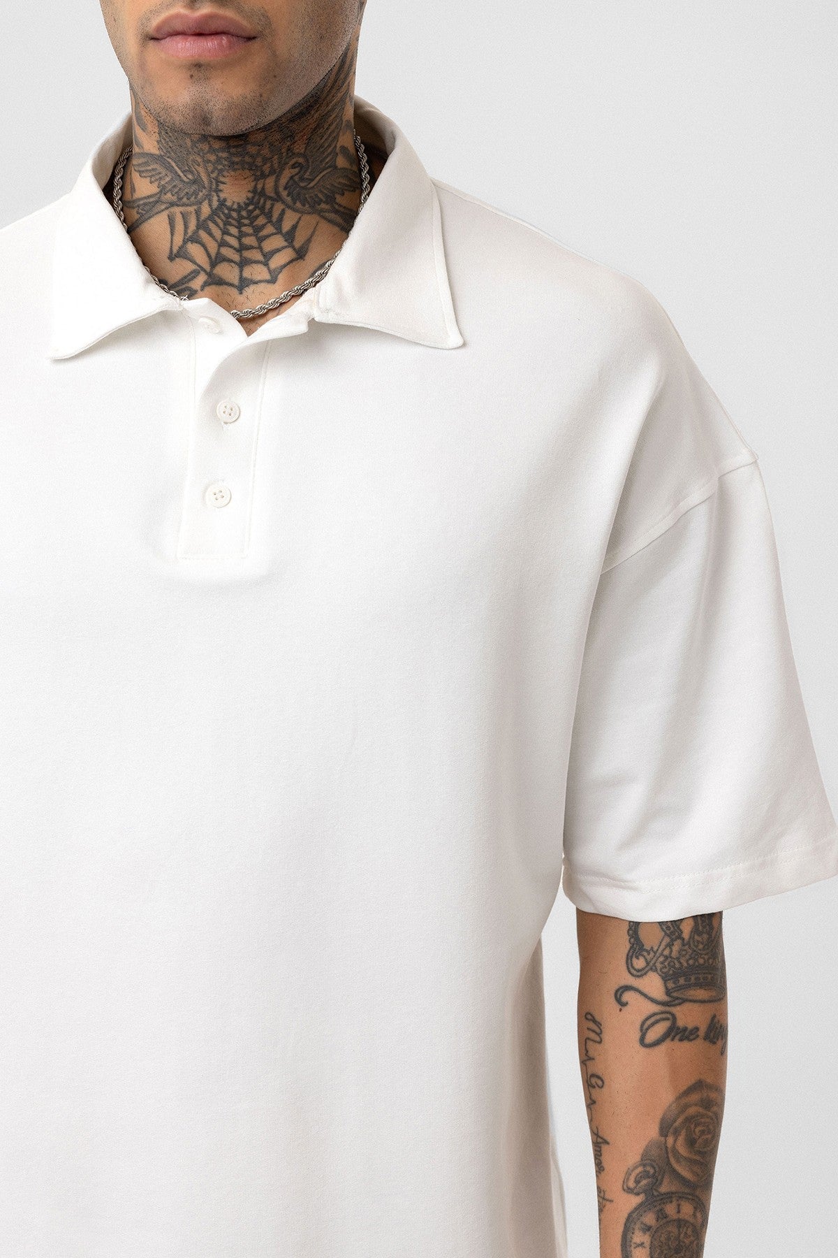 Basic Polo Yaka Oversize Tişört - 3