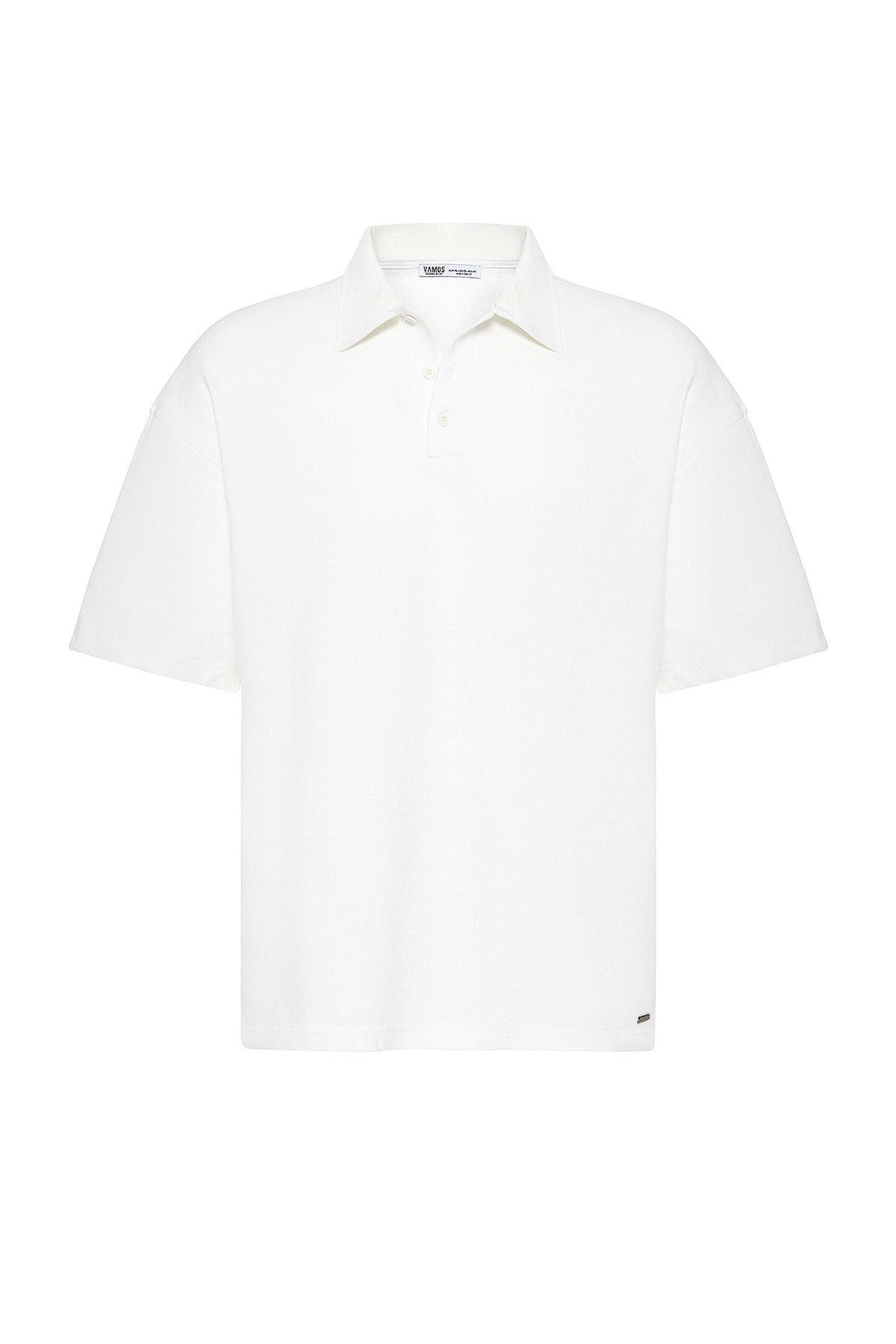 Basic Polo Yaka Oversize Tişört - 7