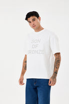 Off White Rivet Taşlı Comfort T-Shirt - 0