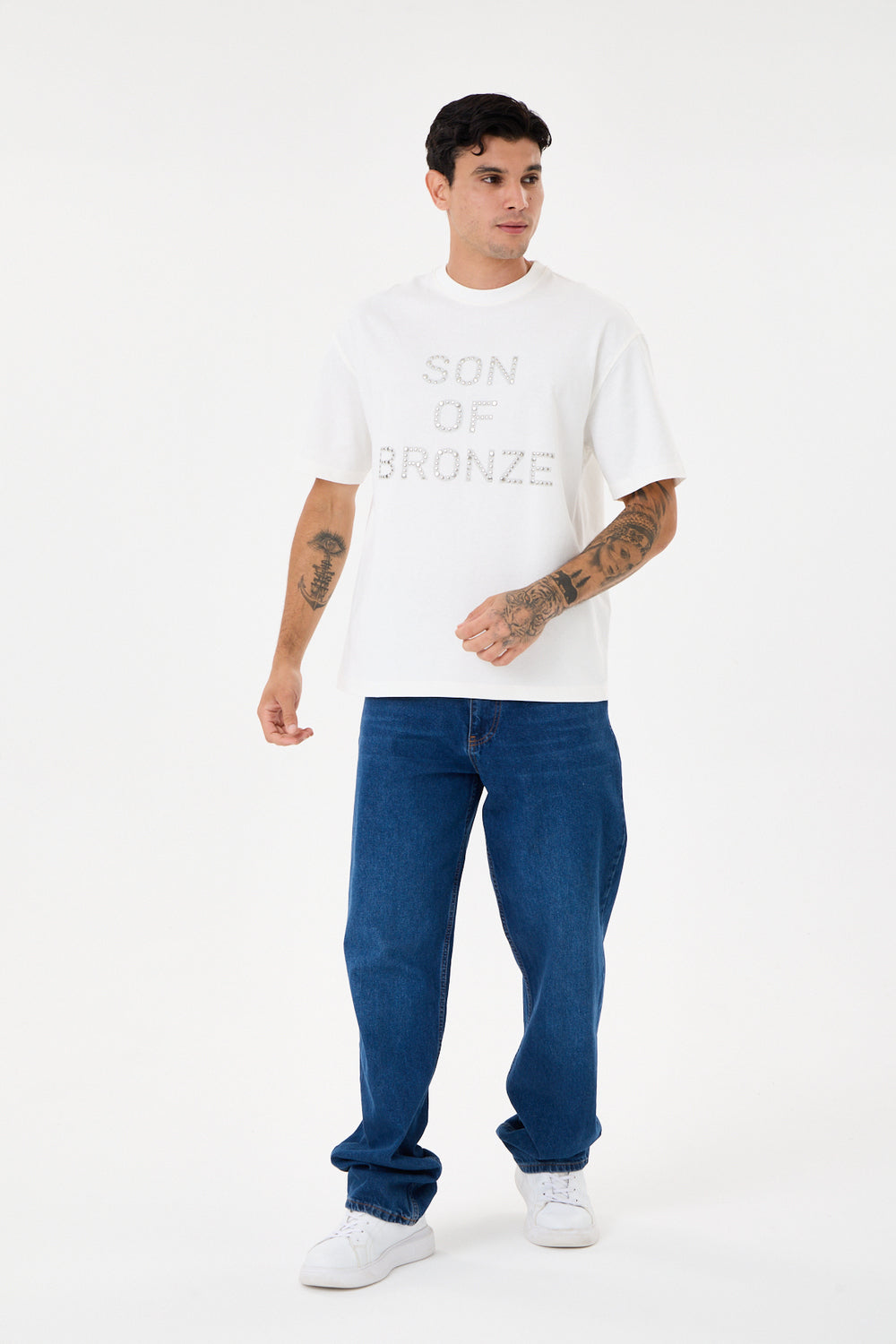 Off White Rivet Taşlı Comfort T-Shirt - 6