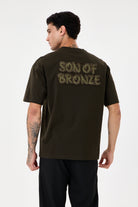 Dark Green Aplike Detaylı Comfort T-Shirt - 0