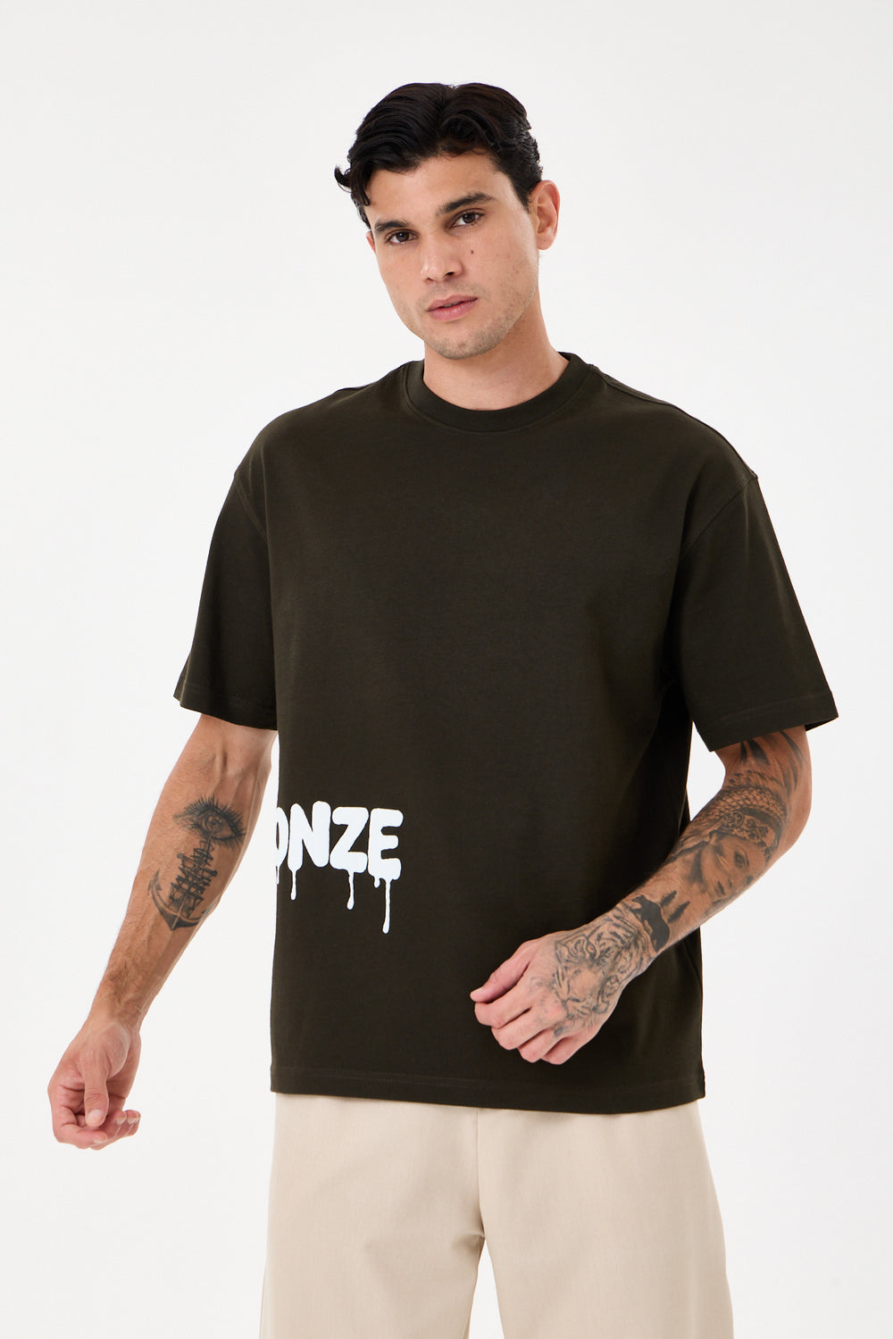 Dark Green Glow Puff Comfort T-Shirt - 3