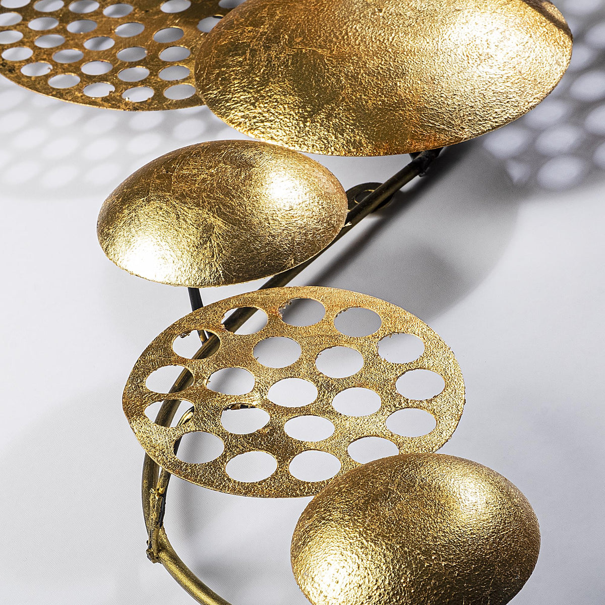 Dekoratif Metal Duvar Tablosu, Altın Rengi - 45x82 cm - 3
