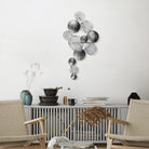 Dekoratif Metal Duvar Tablosu, Gümüş Rengi - 45x82 cm - 0