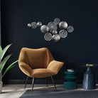 Dekoratif Metal Duvar Tablosu, Gümüş Rengi - 45x82 cm - 1