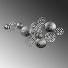 Dekoratif Metal Duvar Tablosu, Gümüş Rengi - 45x82 cm - 4