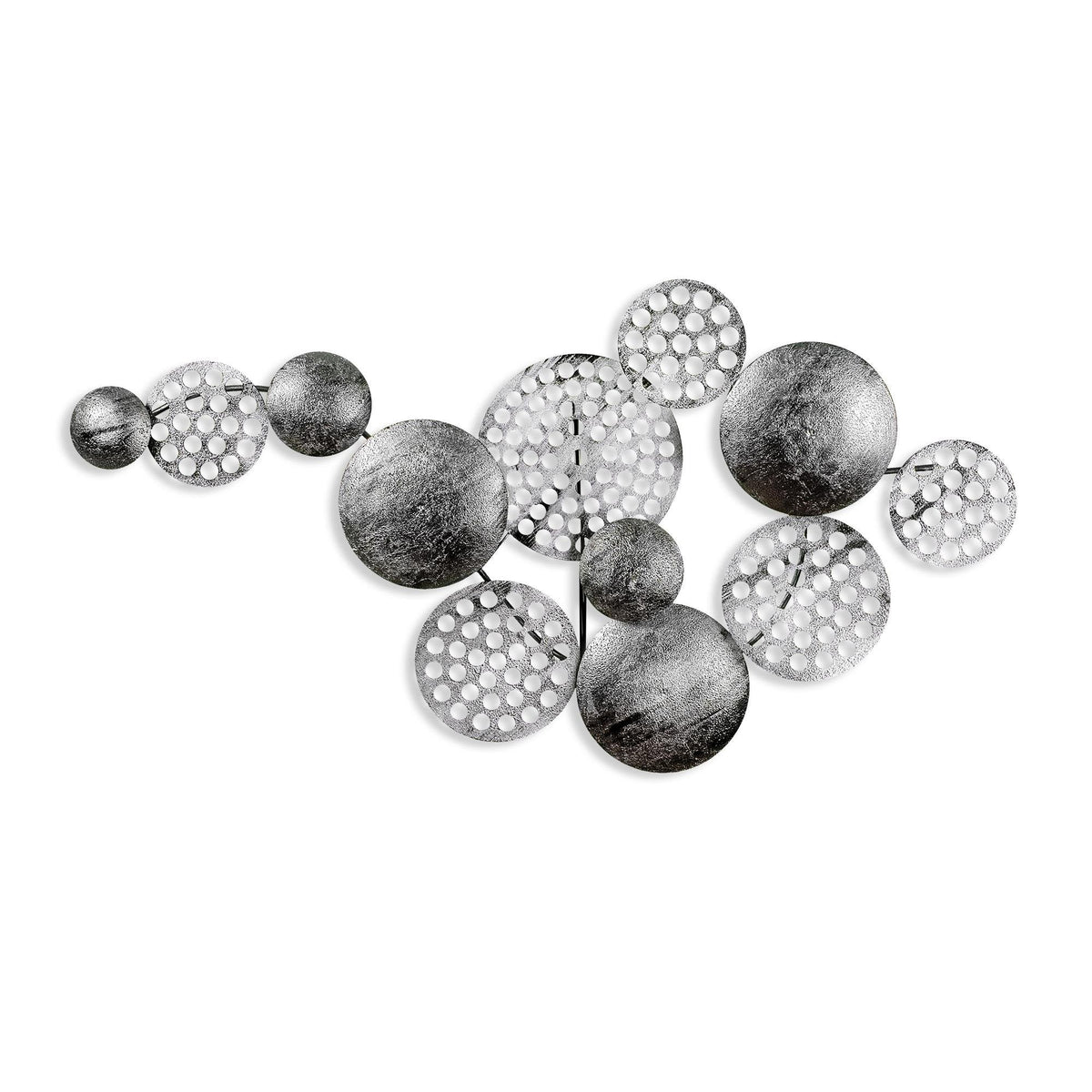 Dekoratif Metal Duvar Tablosu, Gümüş Rengi - 45x82 cm - 5