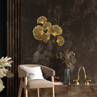Dekoratif Metal Duvar Tablosu, Altın Rengi - 58x75 cm - 1