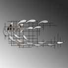 Dekoratif Metal Duvar Tablosu, Krom - 100x45 cm - 4