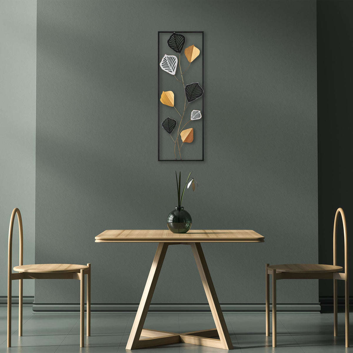 Dekoratif Metal Duvar Tablosu - 32x90 cm - 2
