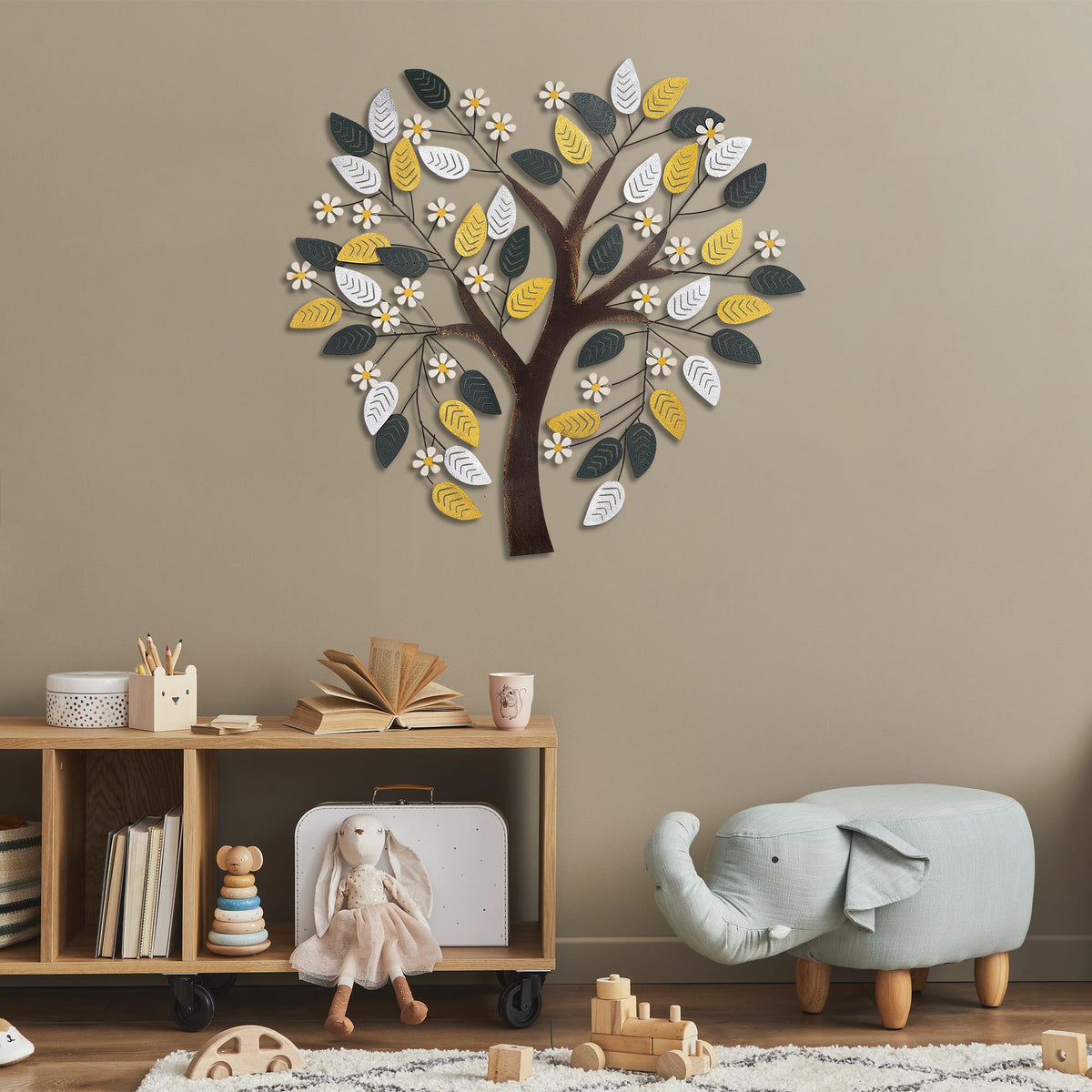 Dekoratif Metal Duvar Tablosu - 107x101 cm - 0