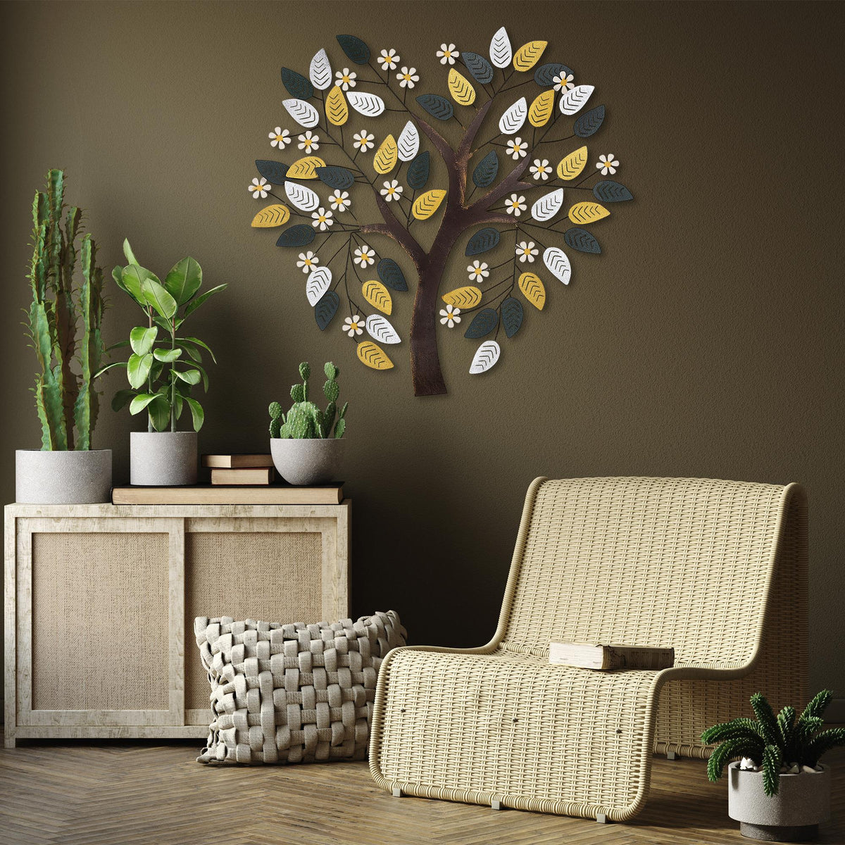 Dekoratif Metal Duvar Tablosu - 107x101 cm - 1