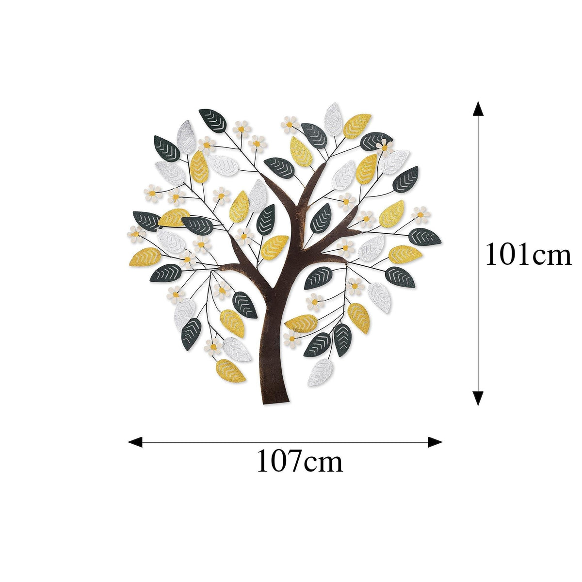Dekoratif Metal Duvar Tablosu - 107x101 cm - 5