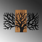 Ahşap ve Metal Duvar Tablosu, Siyah-Ceviz - 59x96 cm - 3