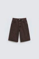 Bermuda Denim Erkek Şort, Kahverengi - 0