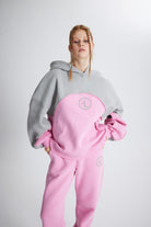 Şardonlu 3 İplik Oversize Kapüşonlu Sweatshirt, Pembe - 4