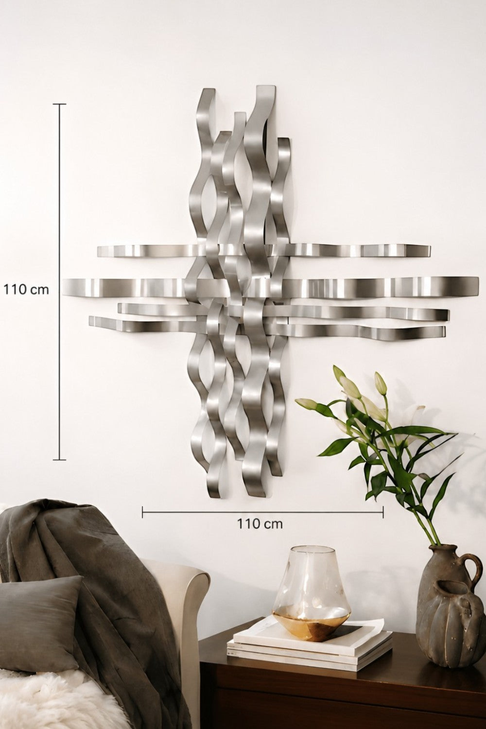 Bonmur Metal Duvar Dekoru - 110 x 110 cm - 9