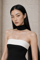Noée Şifon Fular - Siyah - 4