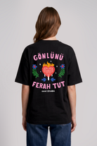 Gönlünü Ferah Tut Unisex Oversize Tshirt - 4