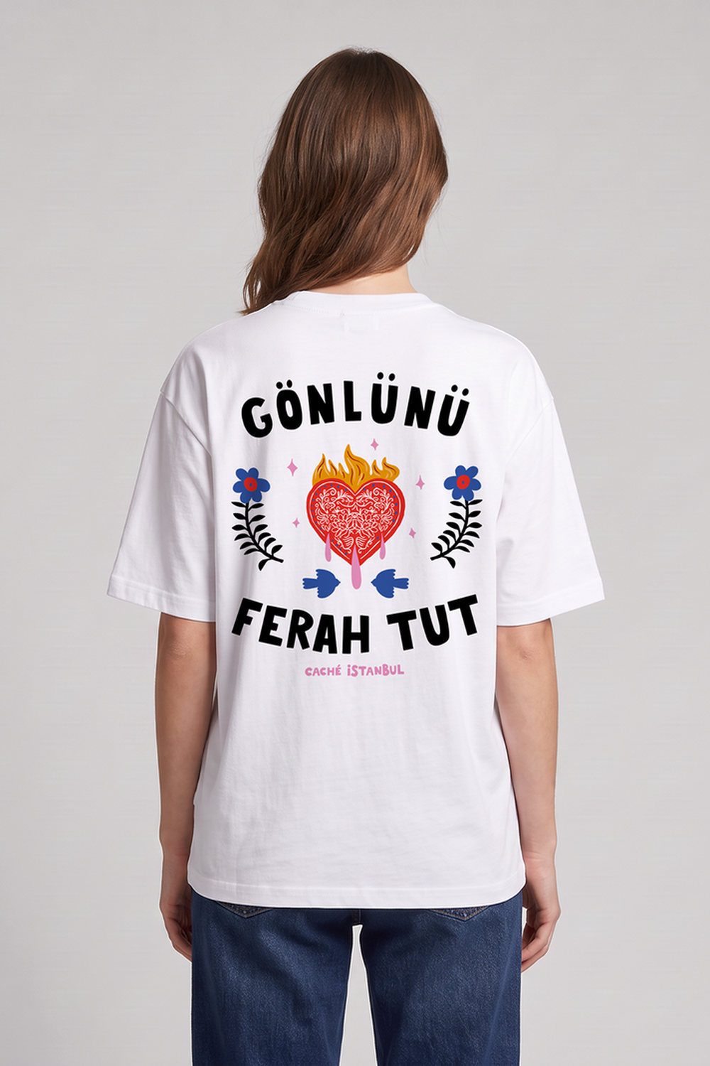 Gönlünü Ferah Tut Unisex Oversize Tshirt - 6