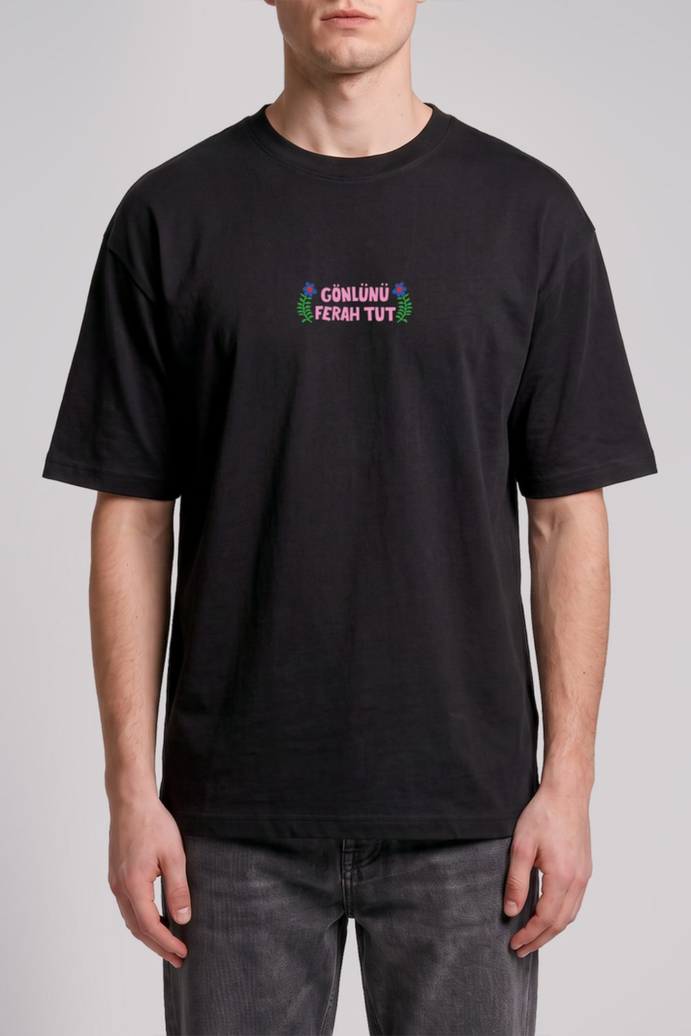 Gönlünü Ferah Tut Unisex Oversize Tshirt - 5