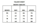 Valano Kruvaze Bağlamalı Peplum Kadife Ceket, Siyah - 3